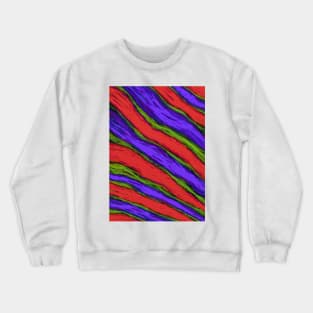 Diagonal striper Crewneck Sweatshirt